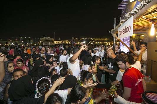 The Ooredoo Garangao celebration at Souq Waqif.