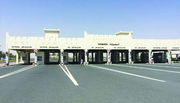 A view of the Abu Samra border crossing.