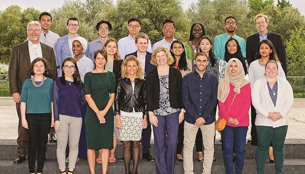 Members of the WISE Learnersu2019 Voice Programme 2016-17, with facilitators, at the Madrid residential session.