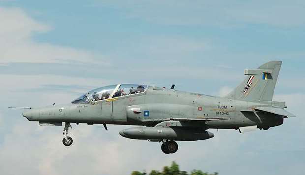 A Hawk 108 fighter jet of  Royal Malaysian Air Force.