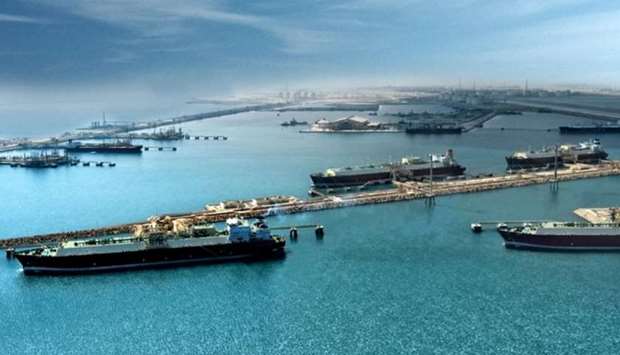 Qatargas vessels loading LNG at Ras Laffan Port