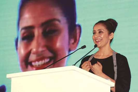 Manisha Koirala during Sixth Healthcare Summit organised by Organisation of Pharmaceutical Producers of India (OPPI) in New Delhi.
