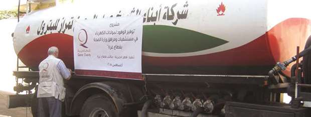 QC provides the health sector in Gaza Strip with fuel.
