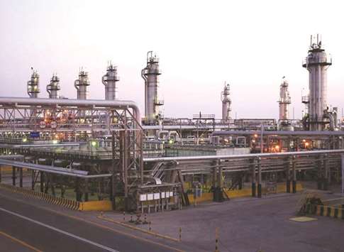 A view of Aramcou2019s Abqaiq oil facility in the eastern region of Saudi Arabia in this undated handout photo. Exports in May, when the kingdomu2019s total production was 9.880mn bpd, averaged below 7mn bpd, three industry and shipping sources told Reuters.