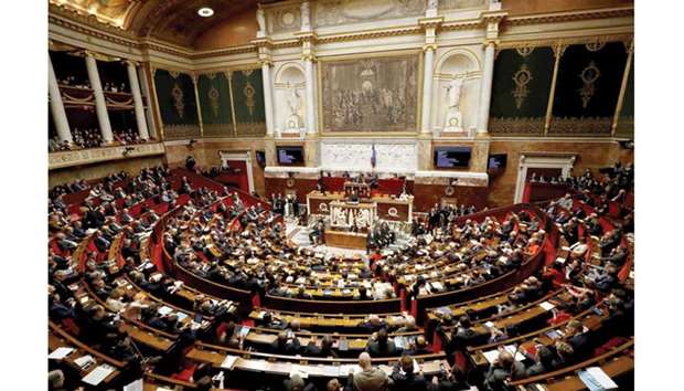 This file photo taken in 2016 shows a view of the French National Assembly during a session. Franceu2019s parliament underwent a major transformation on June 18, with Macronu2019s winning centrist army, half of whom have never held office, wresting between 355 and 403 seats for the Republic on the Move party (LREM) from the left and right.