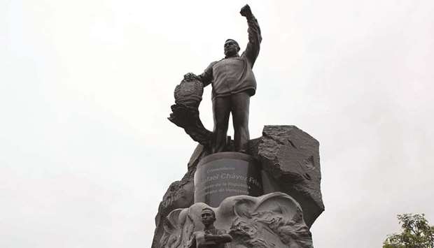 A statue of Chavez is seen in Sabaneta.