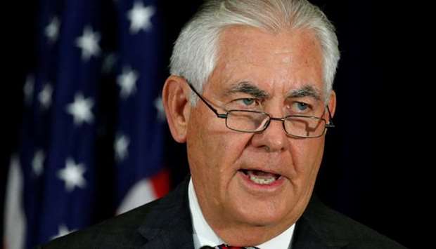US Secretary of State Rex Tillerson speaks during a press conference at the State Department in Washington, US.