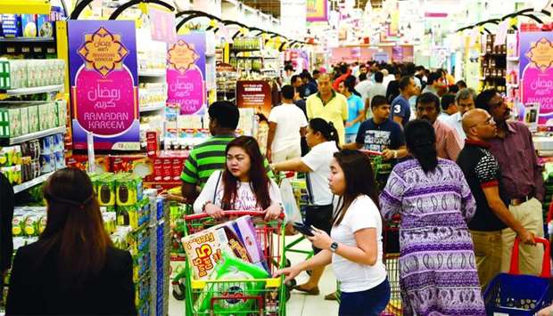 Shoppers at LuLu Hypermarket on D Ring Road in Doha. PICTURE: Jayaram