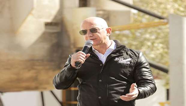 Amazon CEO Jeff Bezos speaks during a symposium in Colorado. The tycoonu2019s request to Twitter u2014 asking how he can best use his wealth to help people u201cright nowu201d u2014 has set off a frenzy of responses from every corner of the world.