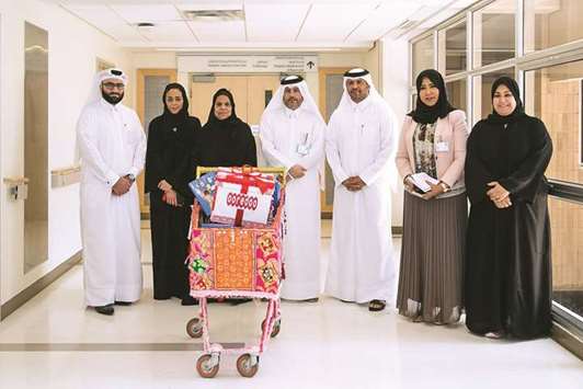Visit to children at the Hamad General Hospital in Doha.