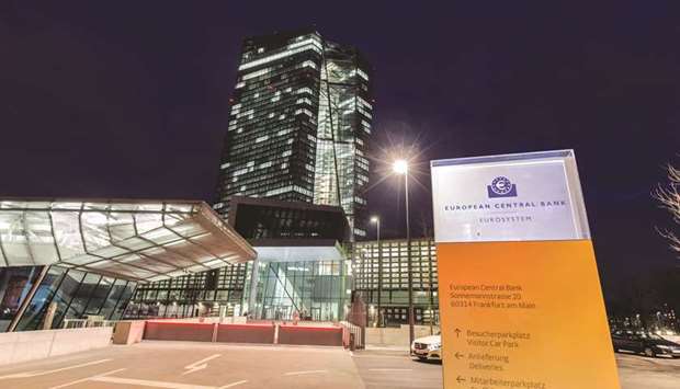 The European Central Bank headquarters is seen in Frankfurt. The ECB is pushing for a change to the European Union law that provides the legal basis for its monetary policy.