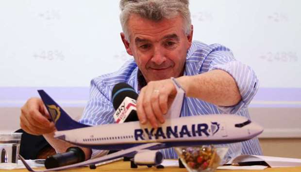 Ryanair CEO Michael O'Leary attends a news conference in Rome