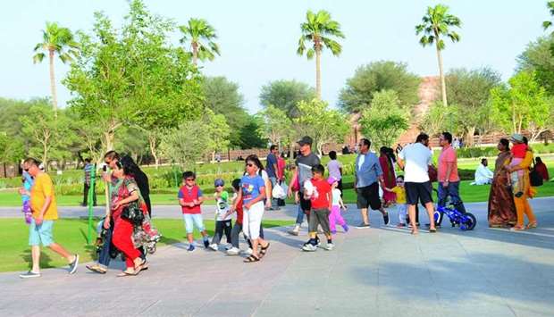 Visitors at Al Khor Park. PICTURE: Nasar TK