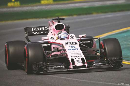 File picture of Force India driver Sergio Perez.