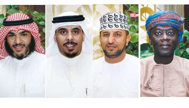 Abdelaziz al-Sidari from Kuwait, Lafi al-Metairi from Kuwait, Lafi al-Metairi from Kuwait, Saleem al-Sinani from Oman. PICTURES: Jayaram