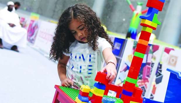 Lego sets keep young children busy