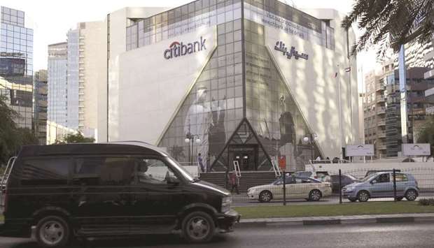 A view of a branch of Citibank along Khalid Bin Al-Waleed Road in Dubai (file). The volume of bank loans to the GCC region has dropped 65% so far in 2017 to $19.2bn, the lowest for the period in four years, according to data compiled by Bloomberg.