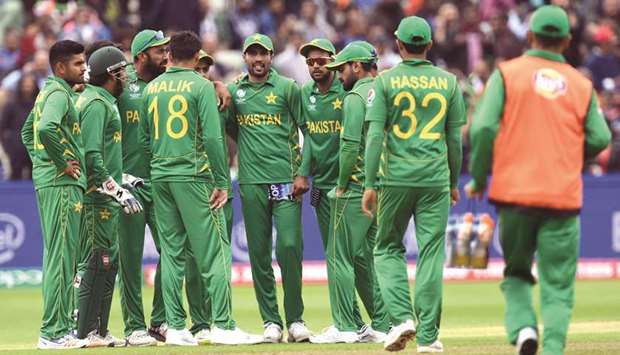Pakistan players looked tense and nervous despite the claims to the contrary before the start of the game. (AFP)