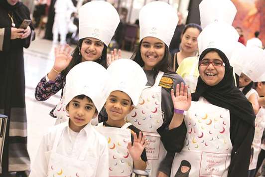 A group of young chefs who took part in the event.