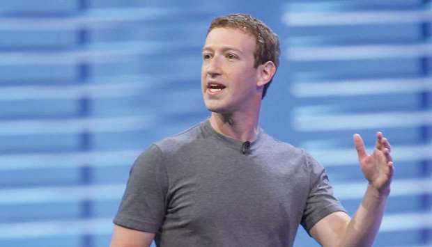 THE BOSS: Mark Zuckerberg delivers the keynote speech at the Facebooku2019s F8 Developers Conference in San Francisco, California.