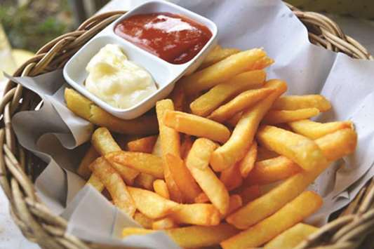 French fries can contain transfat from the oil used in the cooking process.
