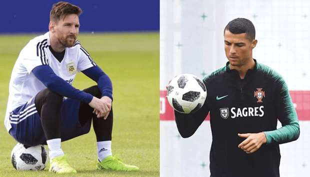 Argentinau2019s Lionel Messi and Portugalu2019s Cristiano Ronaldo.