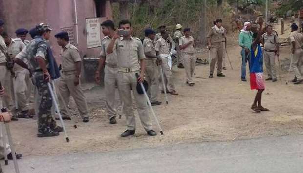 Police personnel deployed after locals lynched two men accused of kidnapping children