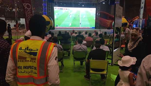 The fan zone screens live 2018 FIFA World Cup Russia matches.
