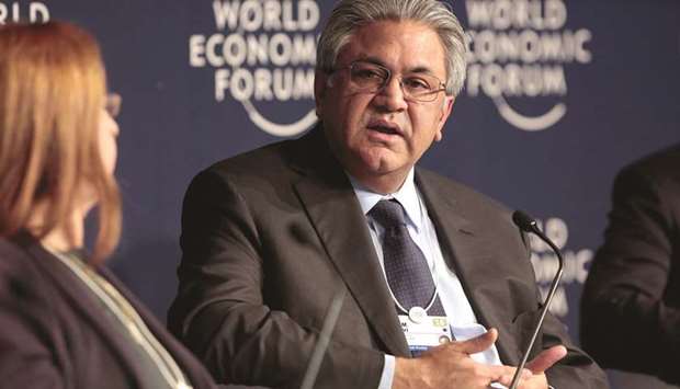 Arif Naqvi speaks during a panel session at the World Economic Forum (WEF) in Davos, Switzerland, on January 22, 2016. For the UAE, the swift collapse of Naqviu2019s reputation and troubles at the Mideastu2019s biggest private equity firm threaten its reputation as a business hub.