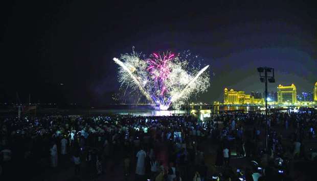 A moment from the fireworks held by Katara.