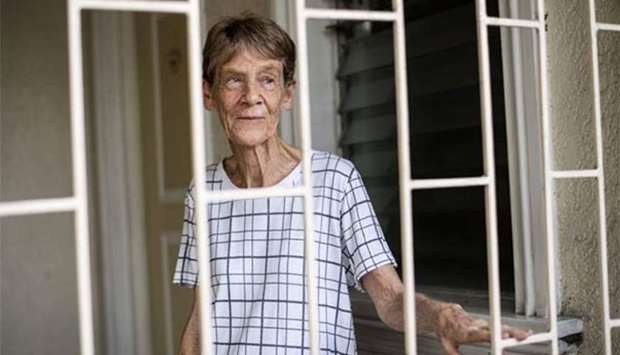 Australian nun Patricia Fox is seen inside her house in Manila on Monday.
