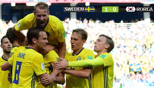 Sweden beat South Korea 1-0 with VAR penalty at the World Cup