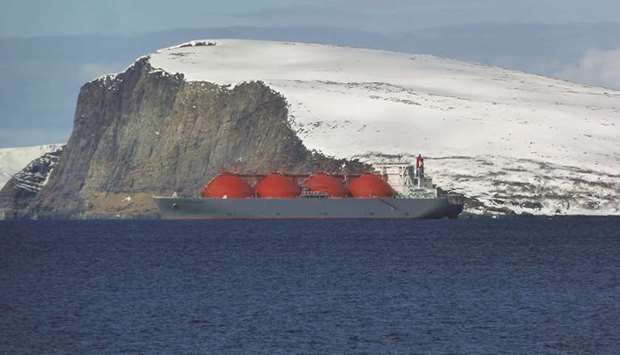 The Arctic Explorer LNG tanker sits at anchor outside Hammerfest, northern Norway. The country has awarded 12 oil and gas exploration licences to Equinor and 10 other companies focused mostly on the Arctic.