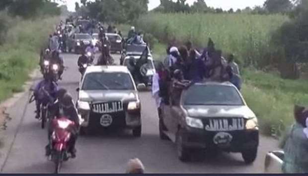 Locals said they had seen between 10 and 12 Boko Haram fighters being loaded into vehicles