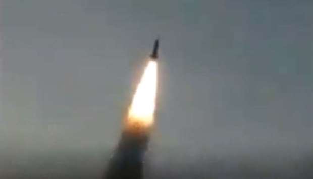 The missile targeted Khamis Mushait in Saudi Arabia.