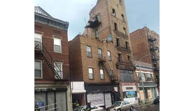 The collapse of a building in Poughkeepsie, New York.