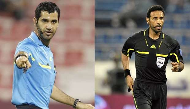 Qatari referees Abdul Rahman Al Jassim and Salem Al Marri