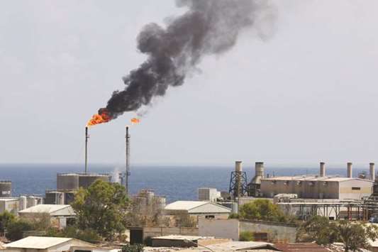 The Zawiya oil installation in Zawiya, Libya. u201cProduction has seen a reduction by 450,000 barrels per day, plus 70mn cubic feet of natural gas, equivalent to $33mn in sales based on market prices,u201d the head of Libyau2019s National Oil Company Mustafa Sanalla said yesterday.