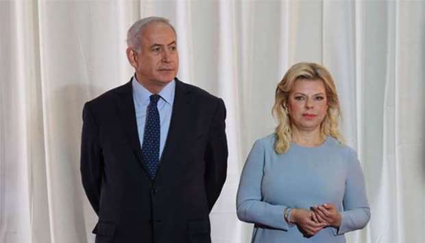 Israeli Prime Minister Benjamin Netanyahu and his wife Sara. File picture