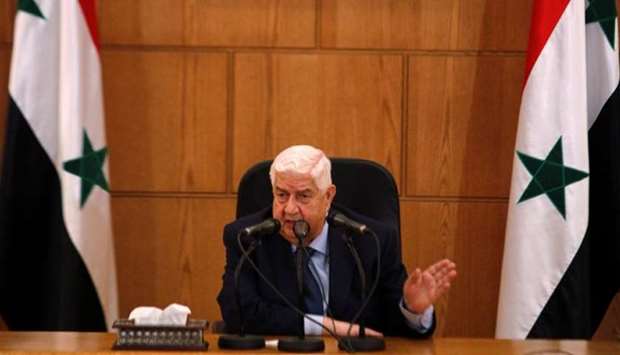 Syria's Foreign Minister Walid al-Moualem