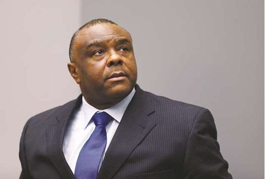 File photo shows Jean-Pierre Bemba of the Democratic Republic of the Congo in the courtroom of the International Criminal Court (ICC) in The Hague.