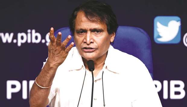 Indiau2019s Commerce Minister Suresh Prabhu at a news conference in New Delhi. Indiau2019s government is inclined to accept a demand by US medical device makers for easing a policy on capping prices, sources said.