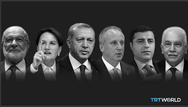 Six candidates are running for the presidency in Turkey's presidential elections, which are being held on Sunday. (TRTWorld)