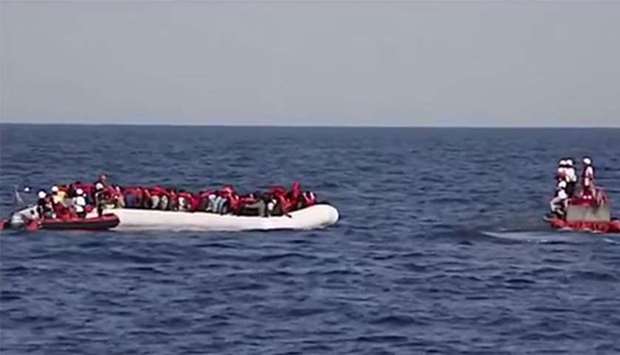 Boats carrying migrants. File picture