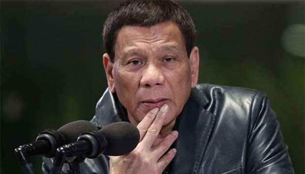 Philippine President Rodrigo Duterte says he's sorry for the language. 