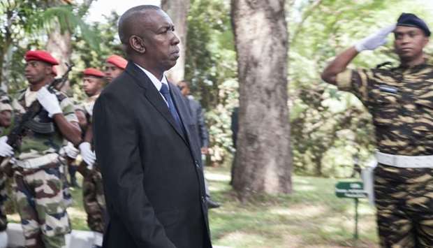 Olivier Mahafaly Solonandrasana (C), arrives to take part in the swearing in ceremony at Mazoharivo Palace in Antananarivo on April 13, 2016. File picture.