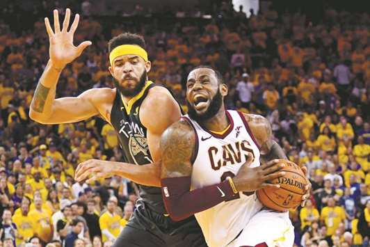 Cleveland Cavaliers forward LeBron James drives to the basket during the second quarter in game two of the 2018 NBA Finals against Golden State Warriors at Oracle Arena. PICTURE: USA TODAY Sports