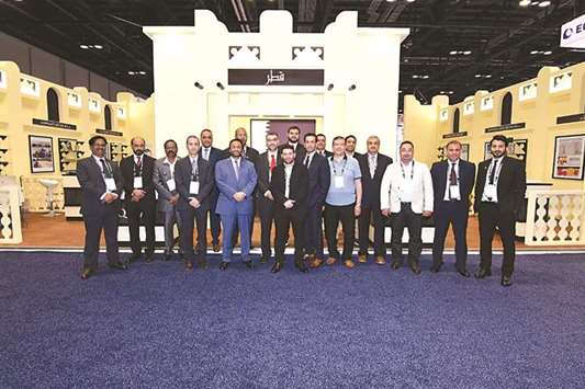 Officials of the companies representing Qatar at the recently-held u2018National Plastic Exhibition 2018u2019.