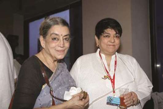 FALLEN ON HARD TIMES: Kalpana Lajmi, right, with her mother Lalitha Lajmi.