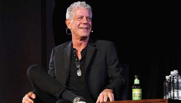 Chef Anthony Bourdain speaks onstage at New York Society for Ethical Culture in New York City. October 07, 2017 file picture.